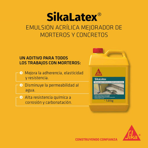 Sika Latex Emulsión Ligante Reforzada Bidón 2lts 2