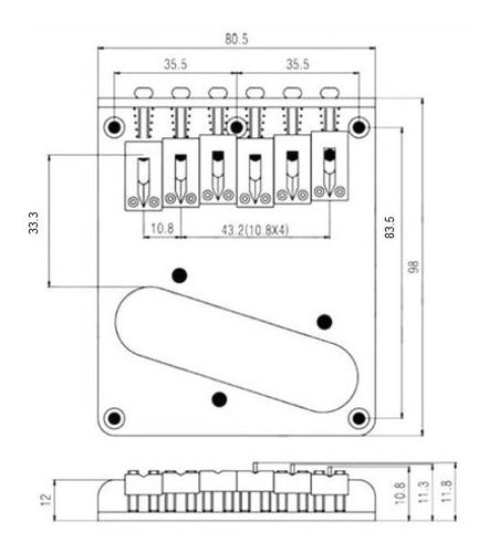 Ponte Preta Estilo Tele Para Guitarra - Sung Il (bt001) 1