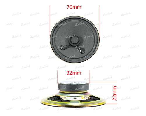 CN Parlante Ferrite/Carton 2 3/4" (70mm) 8 Ohms 0.5w X1 1