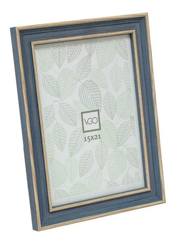 VGO Wood-Look Photo Frame for Tabletop or Wall Display 15x21cm 0