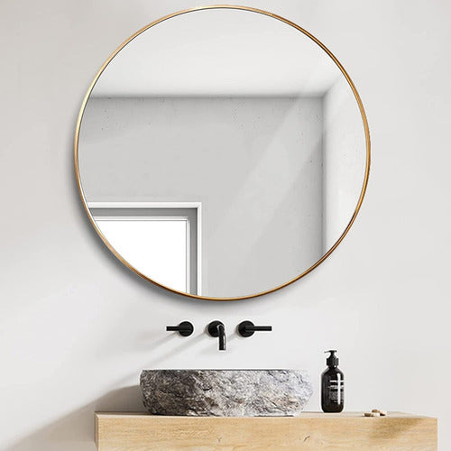 Round 80 cm Mirror with PVC Frame 7