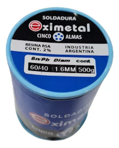 Estaño Eximetal Rollo Ø1.6mm 60/40 500gr 0