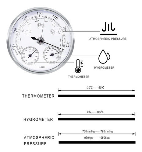 3 Em1 Termômetro, Barômetro, Higrômetro, Estação. 2