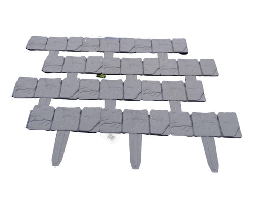 Cercas De Plastico Tipo Piedra Set De 4 - Jardin Cantero 1