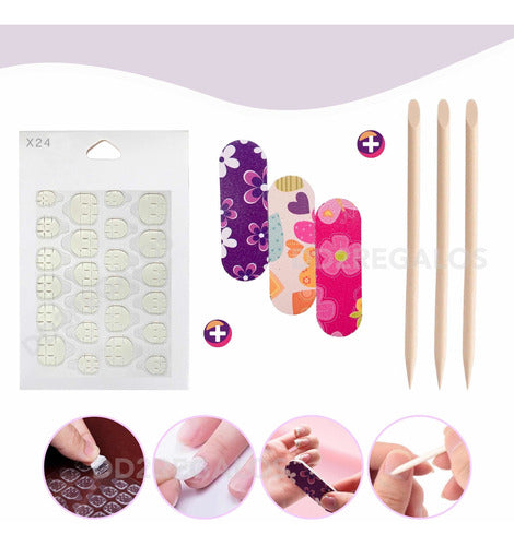 DD2 Press On Nail Preparation Kit with Adhesive, Mini Files, and Orange Sticks 0