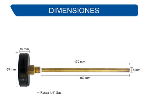 GSA Reloj Termometro Medidor Temperatura 0 A 120 Grados 1