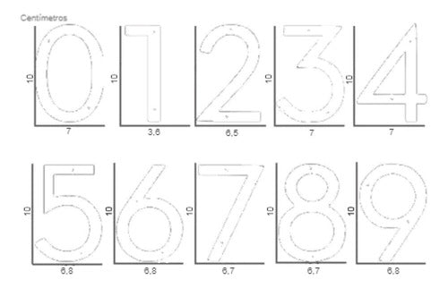 Modern Home Address Numbers Set of 4 | 10cm | Choose Your Style 8