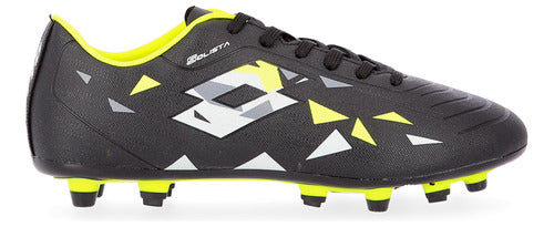 Lotto Solista 700 V Firm Ground Men's Soccer Cleats in Black and Gray 0