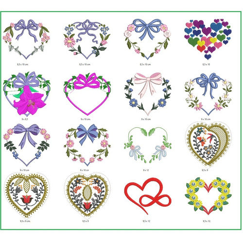 100 Matrices P/ Maquinas De Bordar Corazones 2