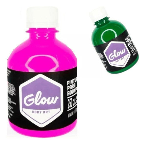 10 Maquillaje Glow Artistico 250cc Teatral Metal Fluo Color 0