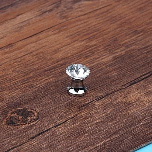 Towashine 10pcs 14x12mm Mini Crystal Door Knobs Decorative Jewelry Box Chest Case Drawer Cabinet Round Pull Handles 2