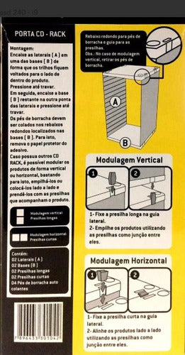 5 Unid Porta Cd - Rack Newness Capacidade 16 Cd´s 2