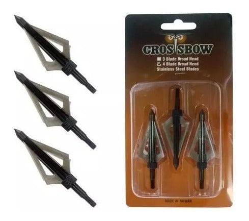 Hunting Tips - Blister of 3 Units - 4 Blades - Screw-on 1