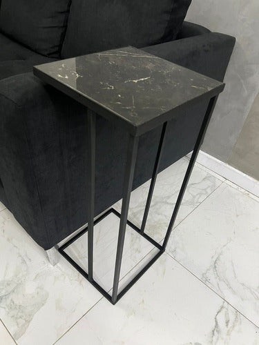 Surdeco Porcelain Side Table Simil Marble 5