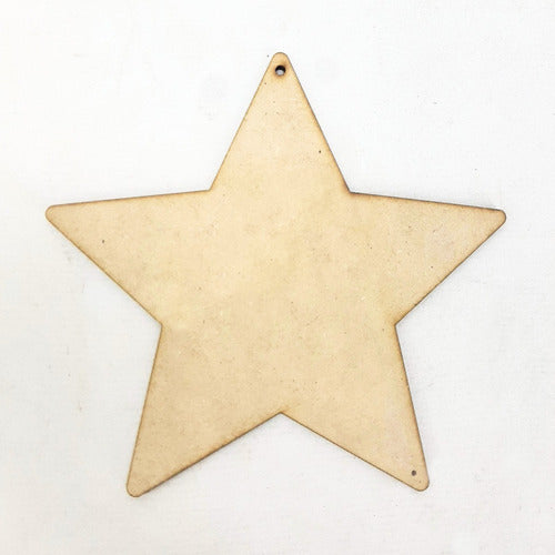 Republica Diseño Estrella 8cm Corte Figura Fibrofacil Agujero Decora Mdf3mm 0