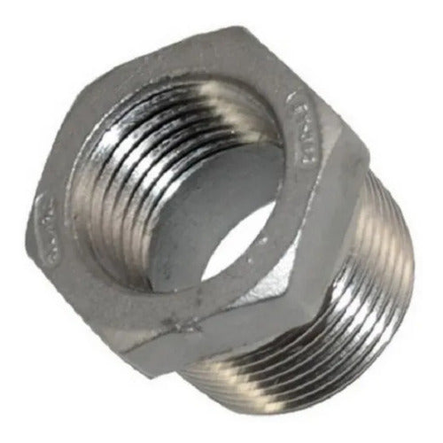 Stainless Steel Reduction Bushing S-150 DIN 2999 (A-351) 304 1/2" x 1/4" 1