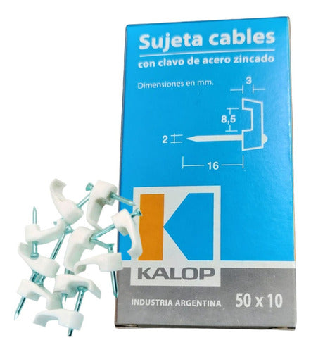 Clips Cable Clamps Nail Steel No. 10 (Box of 50 units) Kalop 1