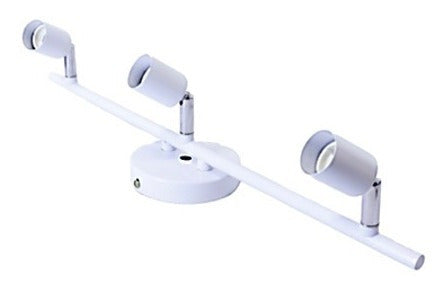 Vyba Spot 3 Lights with Round Base and Long Bar for GU-10 White 1