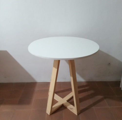 Nordica SL Round Kitchen Dining Table Melamine Wood 100cm 2