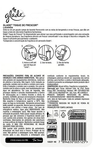 Refil Odorizador Glade Lavanda Toque De Frescor 12ml 1