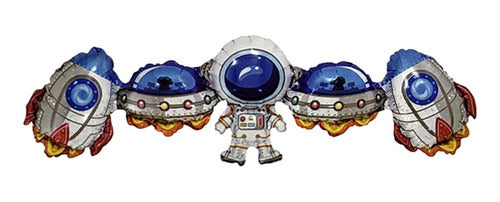 Generic Set Globos Astronauta - 1 U - 92 x 29 Cm - Universo Mágico 0