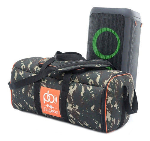 Case Bolsa Bag Camoo Jbl Partybox 100 Almofadada Resistente 0