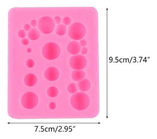 Doctor Glitter Silicone Mold 25 Mini Bubbles Deco 1