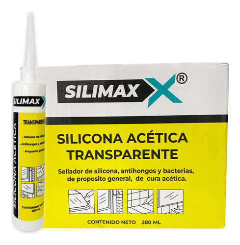 Silimax Silicone Acetic 280g Transparent White Black - Box of 24 2