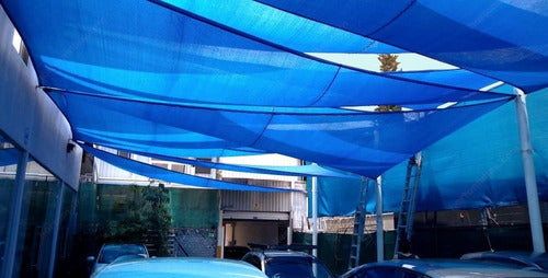 Tecsys High-Quality Shade Sail 8 x 9 Meters UV Filter 98% Blue 2