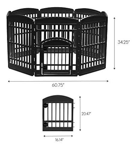 Iris USA, Inc. Parque Para Mascotas De 8 Paneles Iris 34 3