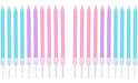 Luter 20pcs Velas De Cumpleaños Metálicas En Soportes Velas 0