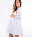 Vridda White Maternity Robe - Lace Detail 1