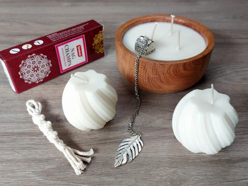 Box Regalo Vela Soja + Apaga Velas + Dhoop Sticks 2