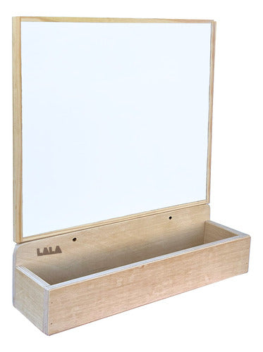 Lala Didáctico Magnetic Wall Board with Wooden Drawer Educational 0