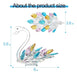 SRUDOKIN Crystal Swan Figurine 6 Inches Decorative Piece 3