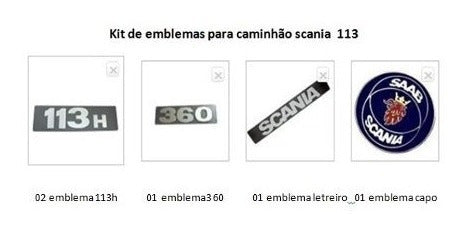 Kit De Emblemas Do Caminhão Modelo  113 Bicudo -br005112 1