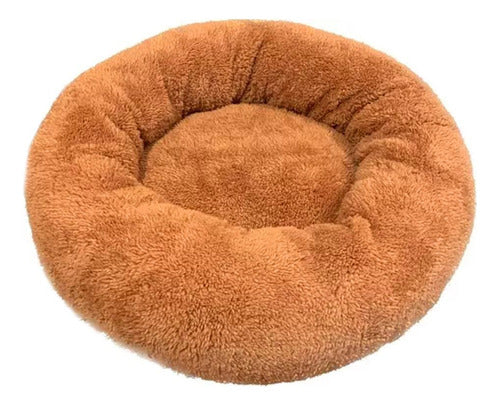 Stress-Relief Pet Nest Bed 55 - 60cm Lamb Design for Cats and Dogs 5