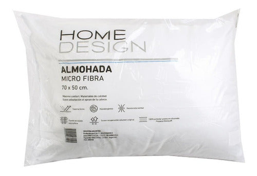 Almohada Micro Fibra 70 X 50 Cm Hipoalergenica Poliester 0