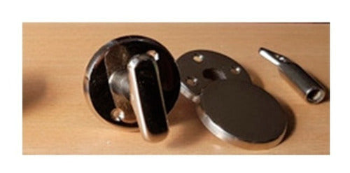 Fondere Bathroom Knob with Lock Key in Platil Bronze 1