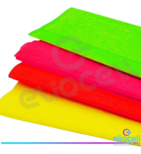 CREPE Paper 45 X 130 Fluorescent Colors X2 Units 6