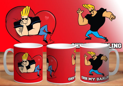 Ceramic TV Characters Johnny Bravo Mug 1