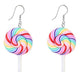 NewZenro Colorful Lollipop Earrings with Rainbow Design 0