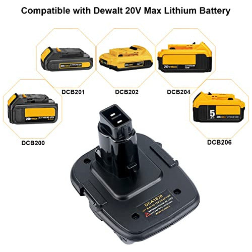 Biswaye DCA1820 Replacement Adapter From 18V To 20V For Dewalt 3