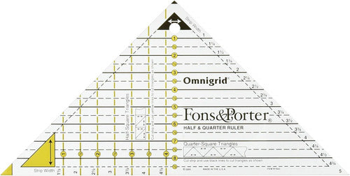 Dritz Half & Quarter Ruler, 30 cm x 15 cm 0