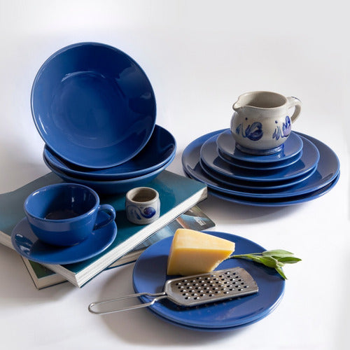 Oxford Unni Blue Dinnerware Set x18 0