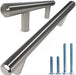 Alpine Hardware Solid Stainless Steel Euro Bar Cabinet Handle Drawer Pull 5-pack 0