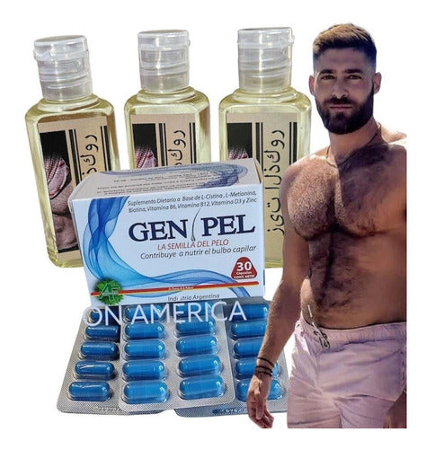 GEN PEL Stimulant for Hair Growth in Beard and Chest Promo Pack 1