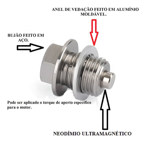 Bujão Óleo Magnético+anel Grátis Kia Sportage 2011-2021 1