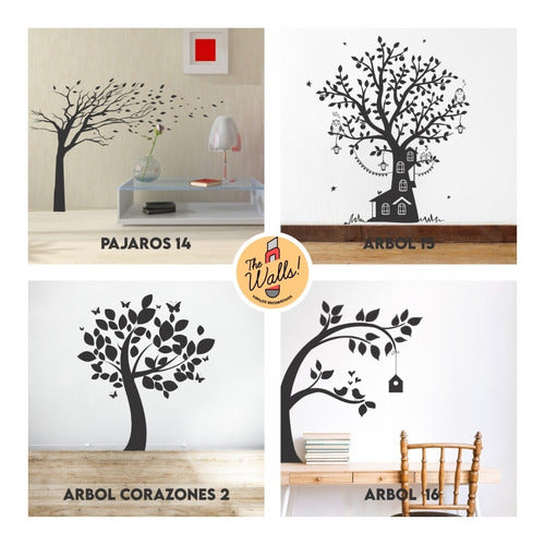 Decorative Vinyls Trees Birds 4