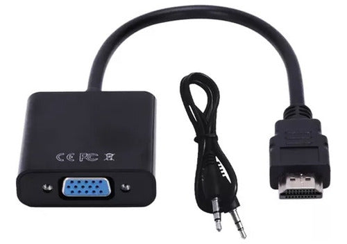 Genérica VGA Female to HDMI Male Converter Cable + 3.5mm Male Miniplug 2